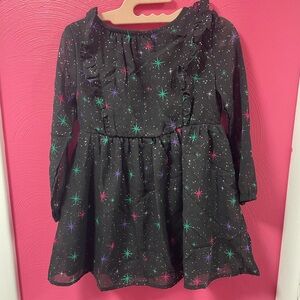 Epic Threads/ Gold Sparkle Star Multicolor Dress Chiffon